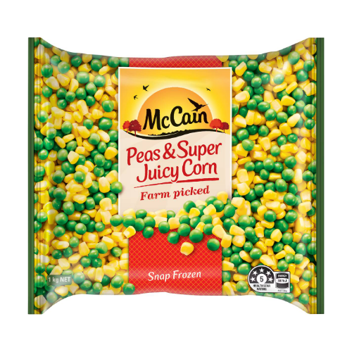 Mccain Mixed Vegetables Peas & Super Sweet Corn 1kg