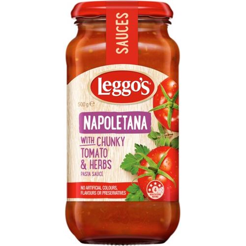 Leggos Napoletana Pasta Sauce with Chunky Tomato & Herbs 500gm