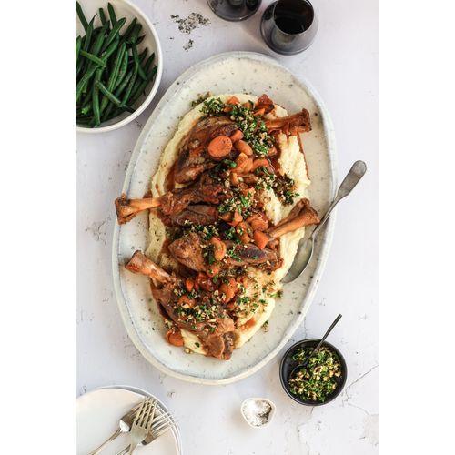 Tender Lamb Shanks with Zesty Herb & Walnut Topping Meal Kit - 4 Serve