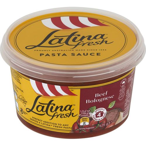Latina Fresh Beef Bolognese Pasta Sauce 425g