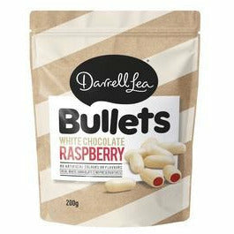 Darrell Lea Bullets White Choc Raspberry 180gm