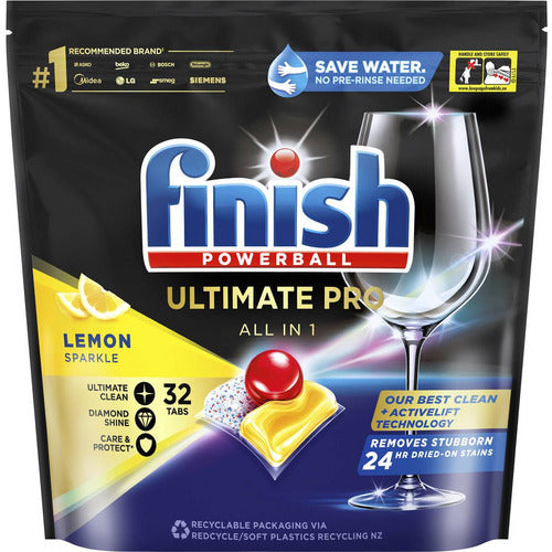 Finish Quantum Dishwasher Tablets Ultimate Pro Lemon 32 pack