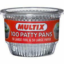Multix Foil & Paper Patty Pans 100 Pk