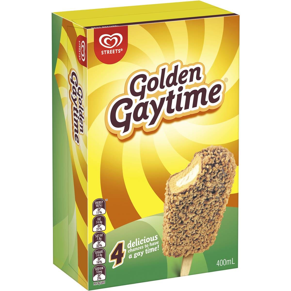 Streets Golden Gaytime Ice Cream Original 4 Pack
