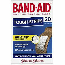 Band Aid Tough Strips 20Pk
