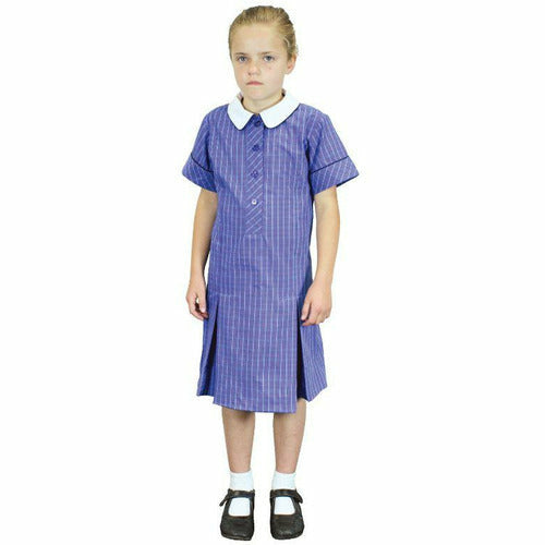 OSG Junior Girls Check Dress Blue