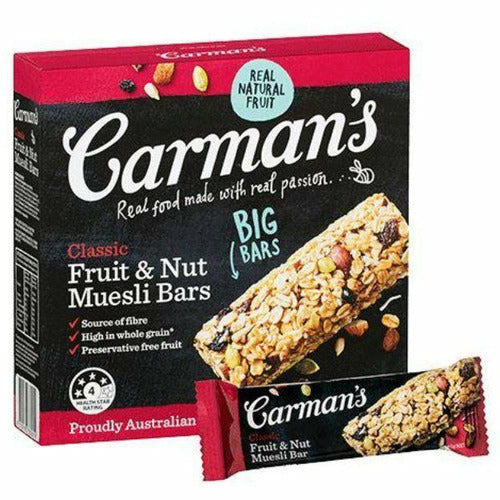 Carmans Classic Fruit & Nut Muesli Bars 6 Pk