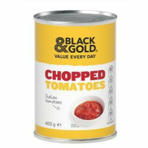 Black & Gold Chopped Tomatoes 400gm