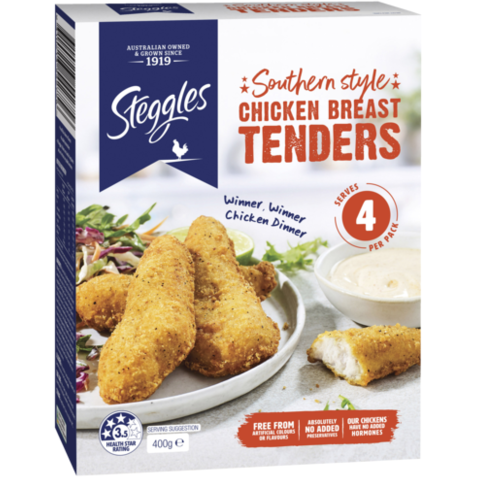 Steggles Southern Style Chicken Breast Tenders 400G