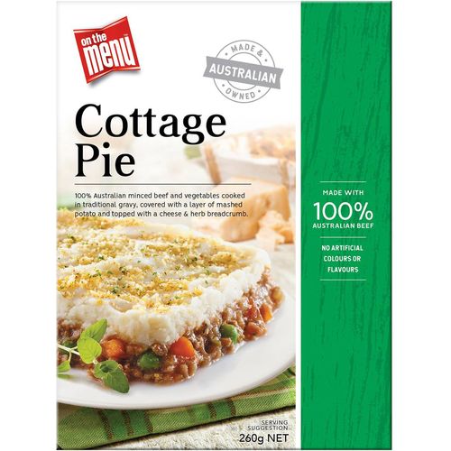 On The Menu Cottage Pie Frozen Meal 260g