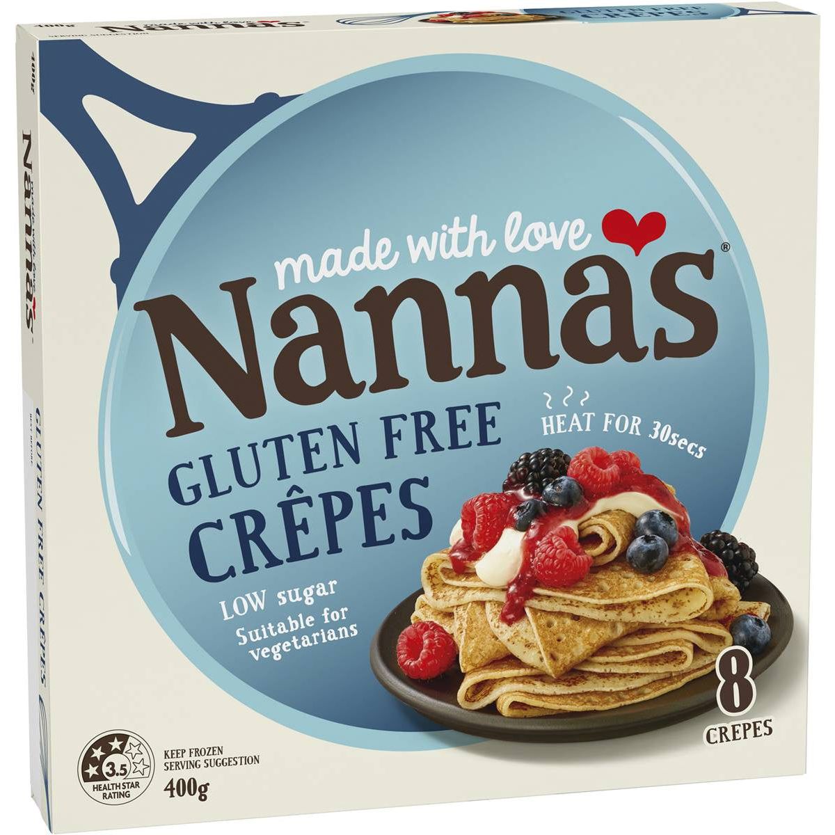 Nanna's Gluten Free Frozen Crepes 400g