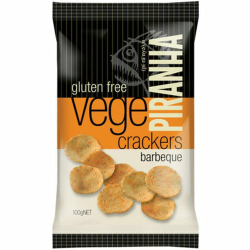 Piranha Vege Crackers BBQ Gluten Free 100gm