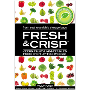 Fresh & Crisp Vegetable Storage Bags 8Pk