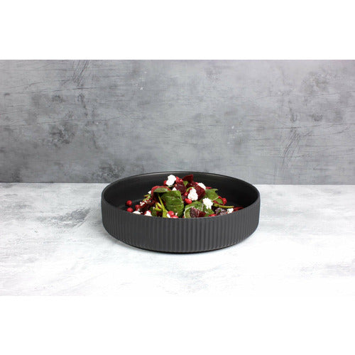 Gabel & Teller Matte Black Salad Bowl 26x6cm