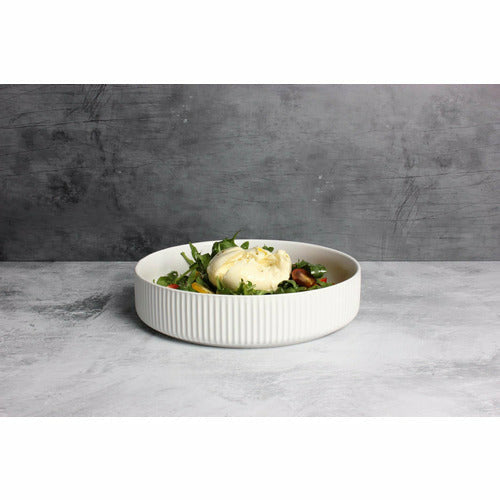Gabel & Teller Matte White Salad Bowl 26x6cm