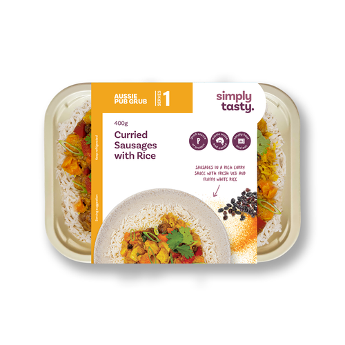 Simply Tasty Curried Sausages with Rice 400gm