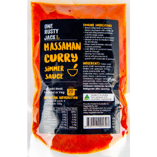 One Rusty Jack Massaman Curry Simmer Sauce