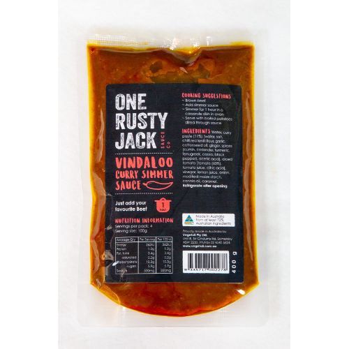One Rusty Jack Vindaloo Curry Simmer Sauce 400g
