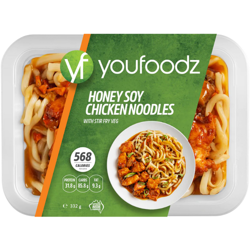 Youfoodz Honey Soy Chicken Noodles with Stir Fry Veg 332g