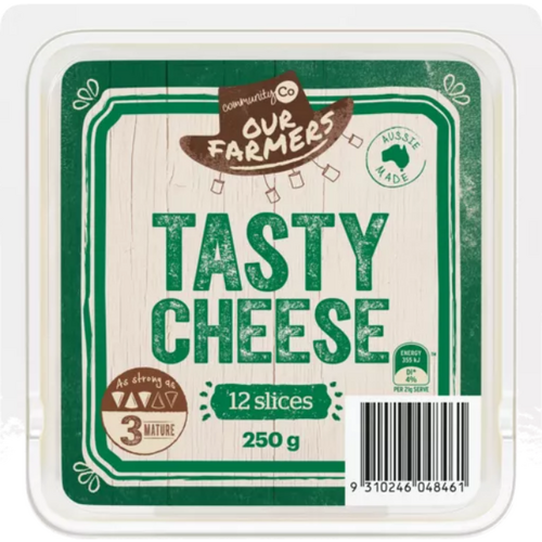 Community Co Cheese Sliced Tasty 250g