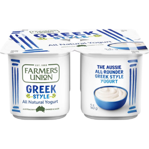 Farmers Union Greek Yoghurt 4pk