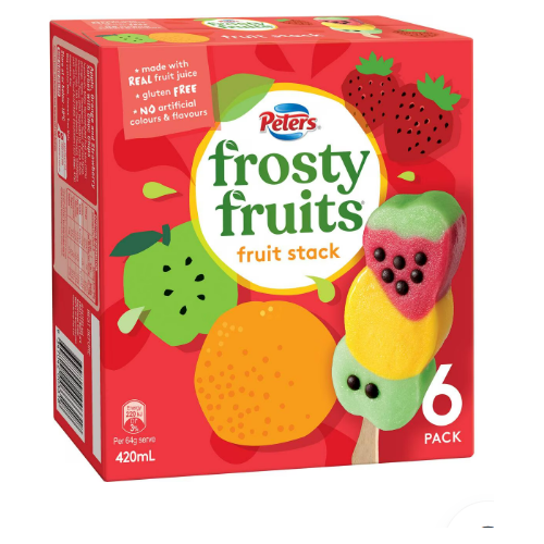 Peters Frosty Fruits Fruit Stack Ice Blocks 6pk