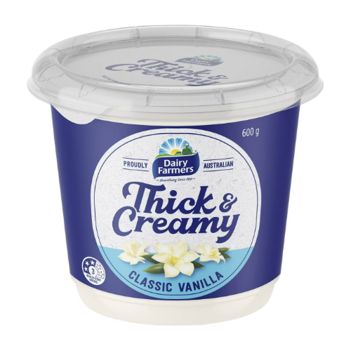 Dairy Farmers Thick & Creamy Classic Vanilla Yoghurt 600g