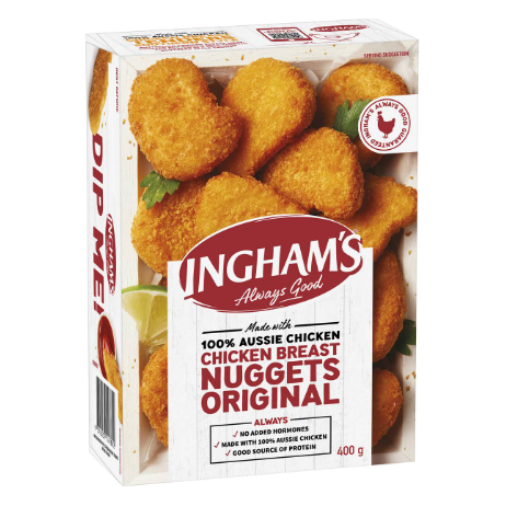 Ingham's Crumbed Chicken Breast Nuggets 400g