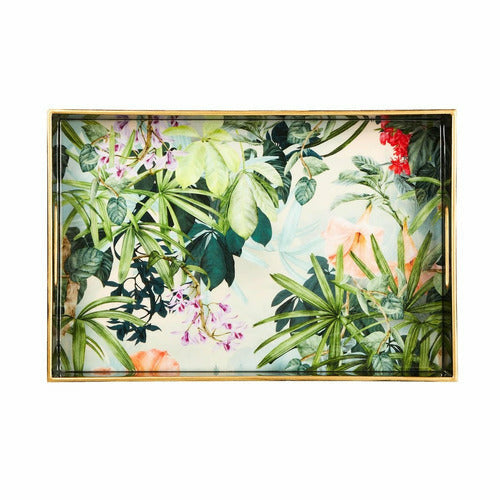 Tray Laquered Wildflower 46x30cm