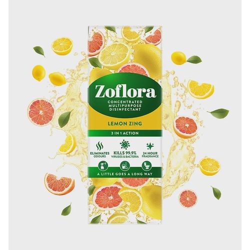 Zoflora Concentrated Multipurpose Disinfectant Lemon Zing 500ml