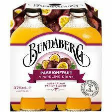 Bundaberg Passionfruit Sparkling Drink 4 X 375Ml