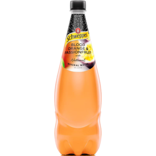 Schweppes Blood Orange Passionfruit Mineral Water 1.1L