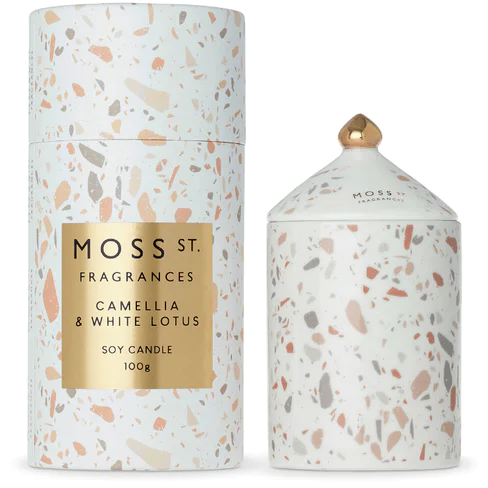 Moss St. Ceramics Camellia and White Lotus Candle 100g