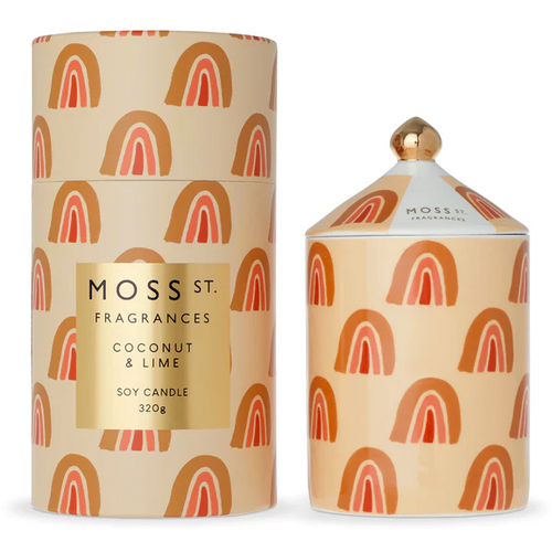 Moss St. Ceramics Coconut and Lime Candle 320g
