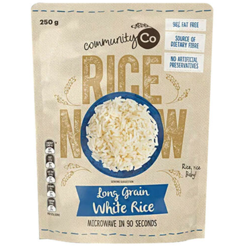Community Co Microwave Long Grain White Rice 250G