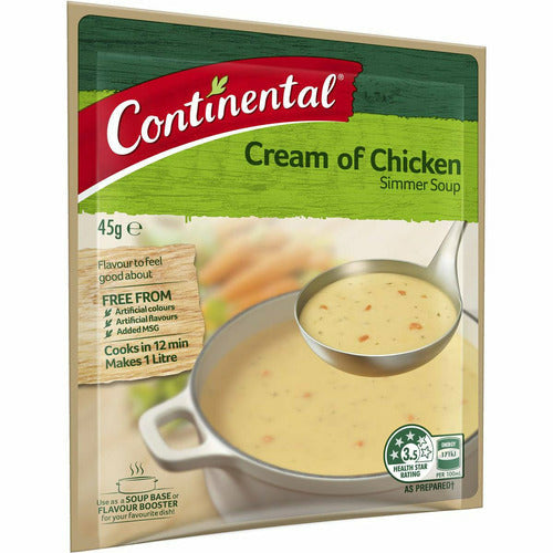 Continental Simmer Soup Cream Of Chicken 45G
