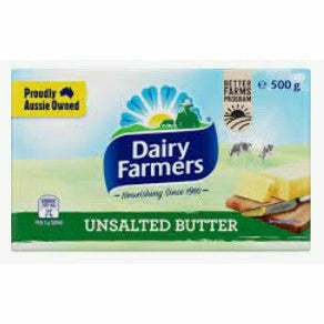 Dairy Farmers Unsalted Butter Block 500gm