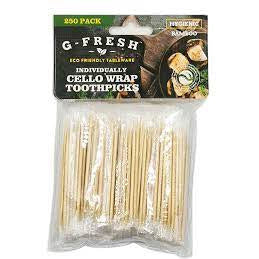 G Fresh Bamboo Toothpicks 2 x 150 pack