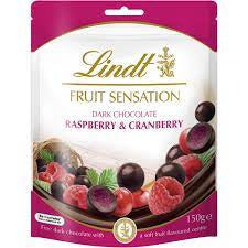 Lindt Fruit Sensation Dark Chocolate Raspberry & Cranberry 150g