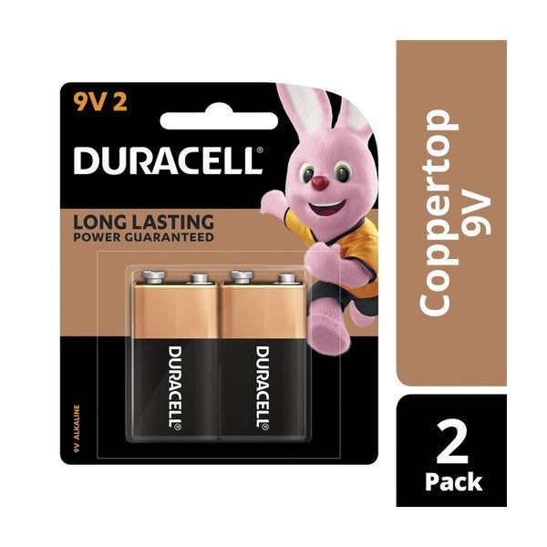 Duracell Coppertop Batteries 9V 2 pack