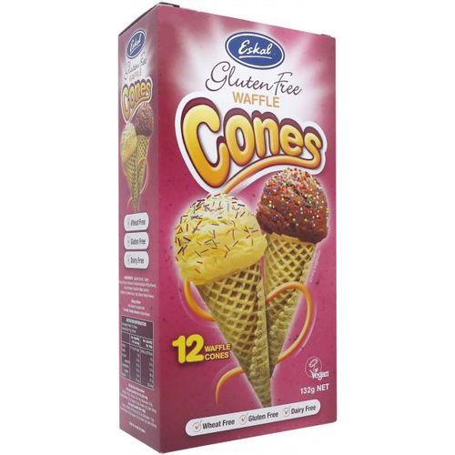 Eskal Gluten Free Waffle Ice Cream Cones 132gm