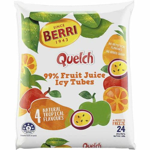 Quelch Fruit Juice Icy Tubes Tropical