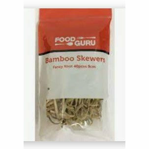 Food Guru Bamboo Skewers Knotted 9cm 40 pkt