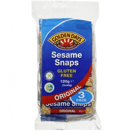 Golden Days Sesame Snaps 3 x 40gm pack