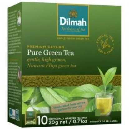 Dilmah Tea Bags Ceylon Green Tea 10pk
