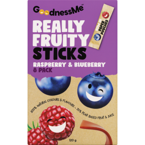 Goodnessme Fruit Sticks Raspberry & Blueberry 8 pack