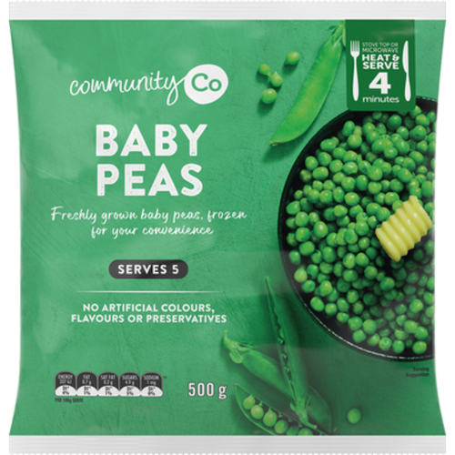 Community Co Frozen Baby Peas 500g