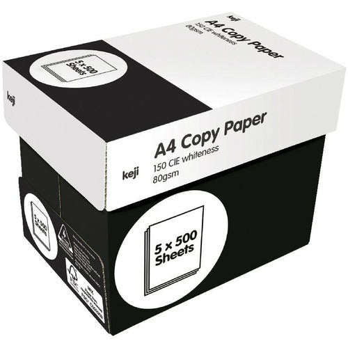 Keji A4 Copy Paper 5 x 500 Sheets