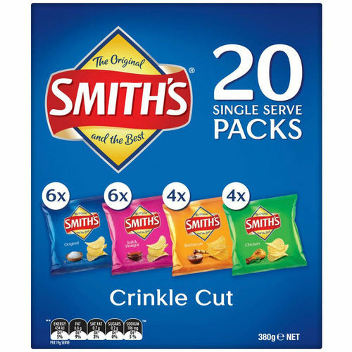 Smiths Chips Crinkle Cut Variety 20 Pack