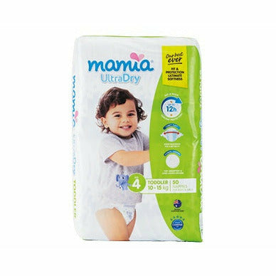 Mamia Toddler 10-15kg Nappies 50 Pack